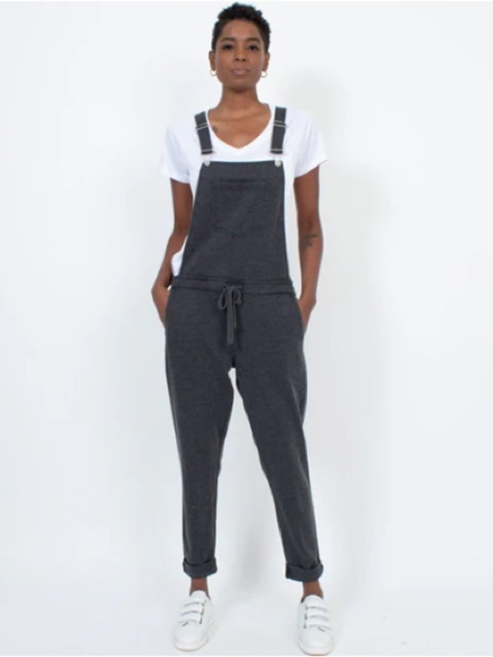 Z Supply Cinched Waist Heathered Overalls